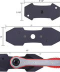 Brake Caliper Press Tool With Ratcheting Piston Spreader For Car Disc Brakes Includes Two Steel Plates And Four Caliper Hangers Pro Grade DIY Kit For Easy Pad Installation And Caliper Service, showing dimensions.