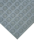 Close-up of Coin Pattern Rubber Flooring 3.5mm Thick 36 Inch By 10 Foot Sheet Dark Gray No Slip Surface showing coin texture