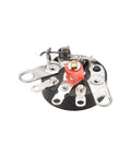 Close-up view of 50K Rotary Potentiometer With Switch, Single Turn Carbon Film Variable Resistors RV12MM, 5 terminals.