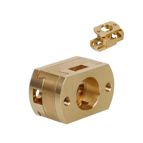 Top 18mm Brass Oldham Coupling Fits Ender 3 V2 CR10 And CR10S Pro Z Axis T8 Screw Upgrade For Hot Bed 3D Printer Build Parts, brass connector