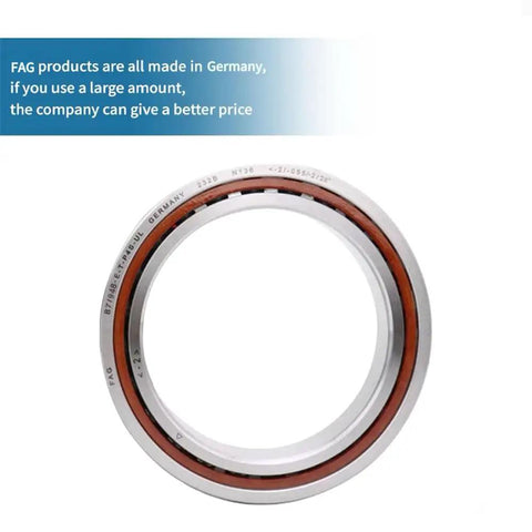 Straight From Germany Top Shelf Ultra Precision Angular Contact Ball Bearing Built For Tough Spindle Tasks Featuring Rock Solid Steel Rolling Elements And A Dependable Twenty Five Degree Contact Angle Match, showing inner ring with orange seal.