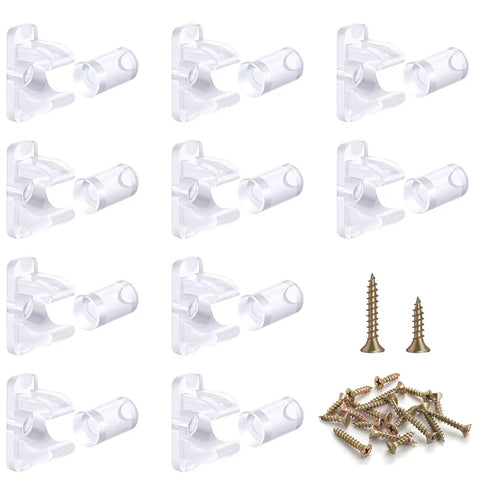 False Front Cabinet Clips With Screws Kit For Kitchen Cabinets And Drawer Fronts 10 Pairs Reinforced Snap Tip Out Hardware For DIY Repairs And Replacing 5 Drawers