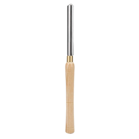 Front view: 22mm HSS roughing gouge lathe chisel with wooden handle for wood turning.