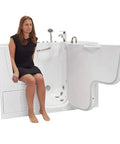Sleek 32X52 Acrylic Transfer Walk In Tub With Heavy Duty Hydro Massage And Microbubble Jets crafted for easy access and relaxation.