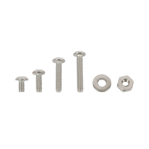 Go-To 700 Piece Stainless Steel Screw Set With Four Sizes 4-40, 6-32, 8-32, 10-24 Phillips Pan Head Screws with Nut and Washer