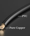 Close-up of 4 In 1 Solar Connector Extension Cable Splitter For Parallel Charging, showing PVC jacket and pure copper wire inside
