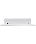 Side view of White Sleek Modern AC Vent Cover 10 By 8 Inch Decorative Air Vent Grille With Standard Linear Slot Diffuser for HVAC systems.