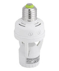 Auto On Off PIR Motion Sensor Light Socket For E27 Bulbs With 360 Degree Detection And Adjustable Sensitivity Infrared Lamp Holder For Bathroom Hallways Stairs Doors And Garage No Fuss Setup white E27 sensor socket with adjustable dials