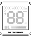 48V Ebike Display Meter With Cycling Computer And Speed Control Panel, showing backlit LCD and battery gauge for electric bicycle