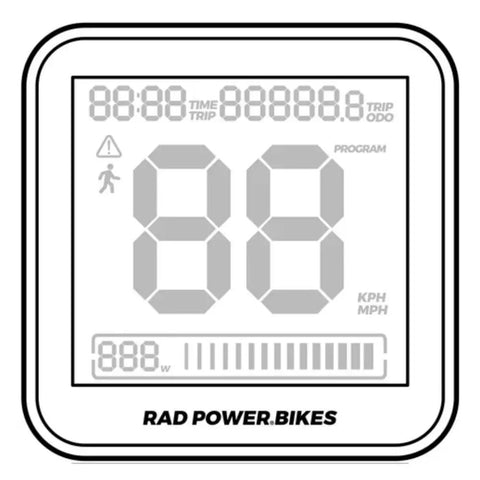 48V Ebike Display Meter With Cycling Computer And Speed Control Panel, showing backlit LCD and battery gauge for electric bicycle
