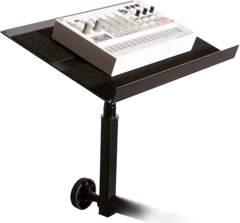Keyboard Stand Tray Accessory For 1 Inch Tubing Fits Gear Like Small Mixers Synth Modules with Posi Lok and Secure Hook