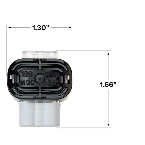 Dimensions of Moisture Guard Weatherproof Connector For 16 To 14 AWG Wires With Mineral Oil Seal, UV Resistant Outdoor Electrical Connector