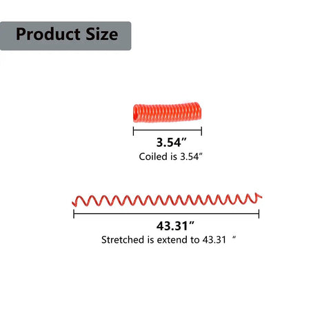 Replacement Kill Switch Lanyard For Outboard Motors Red Safety Tether Cord Fits Yamaha MerCruiser Tohatsu Honda 3.54" coiled, 43.31" extended size