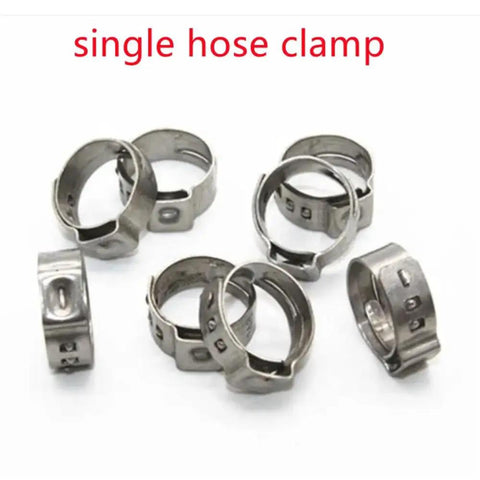 Assortment Hose Clamp Kit, Stainless Steel 304 Single Ear Clamps, 5.3mm To 50mm Range, 5-20 Pieces Per Lot, Durable Ring Style
