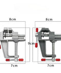 Durable Aluminum Mini Bench Vise For DIY Jewelry And Electronics Workbench Clamp, Multi Function Aluminum Alloy Vise, Portable Hand Tool For Metal Craft And Repair Projects, 7x8x9cm