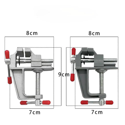Durable Aluminum Mini Bench Vise For DIY Jewelry And Electronics Workbench Clamp, Multi Function Aluminum Alloy Vise, Portable Hand Tool For Metal Craft And Repair Projects, 7x8x9cm