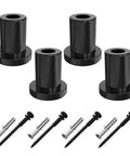 1-3/8 Inch Sliding Barn Door Track Spacers Replacement Kit With Adjustable Carbon Steel Connectors Including Lag Bolts And Wall Anchors Pack Of 4