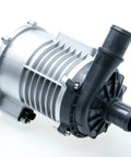 Electric Water Pump For EV Cooling Systems 9V To 32V keeps heat under control with a sleek silver and black design.