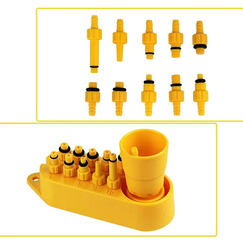 Heavy Duty Bicycle Hydraulic Brake Bleed Kit with Inflatable Cylinder and Funnel, easy bleed tool set accessories displayed