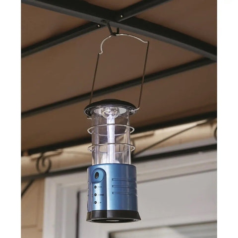 LED lantern hanging under Small 5x8 Gazebo Canopy Tent Instant Outdoor Shelter Sun Shade For Patio Backyard Garden And BBQ Tan Color