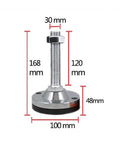 Pro Grade Heavy Duty Adjustable Leveling Feet M24 M30 Threaded Machine Base Wobble Killer Pads dimensions with measurements