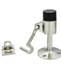 Heavy Duty Zinc Alloy Door Stopper With Hanging Hook Holds Doors Open Securely While Protecting Walls From Dents And Scuffs Using Thick Rubber Bumper To Silence Slamming Or Reduce Noise In Any Home Or Apartment Setting For Total Peace Of Mind.