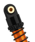Close-up of Aluminum Adjustable Threaded Shock Absorber Oil Damper For Axial SCX24 FMS FCX24M AX24 1 24 RC Crawler Cars 53mm Gold Black