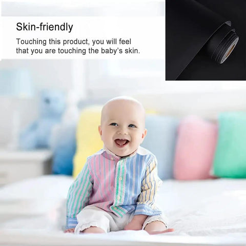 Matte Black Peel And Stick Wallpaper Self Adhesive Waterproof Countertop Paper For Cabinets And Walls Thick Renter Friendly