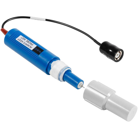 ORP Probe Replacement Sensor For Hayward Sense And Dispense Systems And OmniLogic Controllers shown with cap and wire