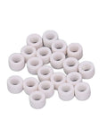 110 Piece Plasma Cutter Consumables Set With Ceramic Cups Electrodes Nozzles And Gas Rings For Cut40 50 Plasmatorch Parts High Durability - white ceramic cups in various angles.