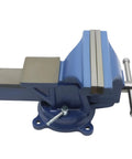 6 Inch Lightweight Bench Vise With 360 Degree Swivel Base For Home DIY Projects Pro Grade Ductile Iron Clamp That Grips Tight Without Slip Space Saving Workbench Vise Built For Durable Hassle Free Tool Work, side view