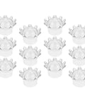 12 Pack Plastic Candy Packaging Boxes With Lids For Sweets And Snacks, Party Favor Boxes, clear treat containers in crown shape