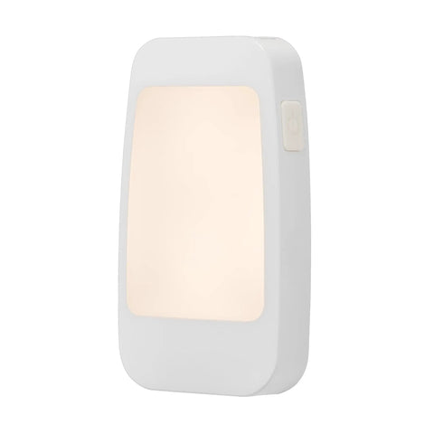 Four In One LED Power Failure Night Light With Dusk To Dawn Sensor Foldable Plug Portable Flashlight, white rectangular design