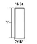 Diagram of 16 Gauge Galvanized Standard Crown Staples 7 16 Inch By 1 Inch For Framing And General Carpentry 10000 Count