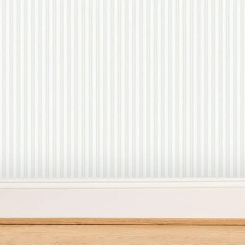 Premium PVC Free Type II Professional Wallpaper Featuring Matte Linen Texture with vertical stripes, suitable for kitchens and bathrooms.
