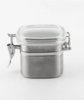 Solid Heavy Duty Stainless Steel Coffee Canister With Tight Snap Buckle And Wide Mouth Design to keep your daily grind fresh.