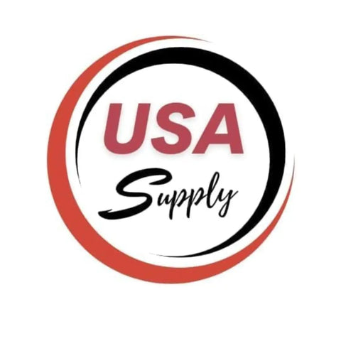 USA Supply logo on white background for 41 Percent Glyphosate Extra Herbicide For Row Crops 2.5 Gallons With Advanced Surfactant For Superior Absorption And Weed Control In Corn And Soybeans Includes Safety Gloves And Pest ID Card Easy Mix
