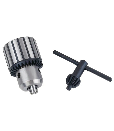 Pro Grade Taper Mount Drill Chuck 0.125 to 0.75 Inch Capacity JT-4 Taper with key, heavy duty heat treated alloy steel jaws