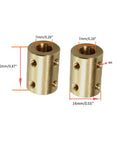 Professional Grade Heavy Duty Rigid Sleeve Motor Shaft Coupler With Locking Set Screw 7mm To 7mm Bore 100mm Long High Carbon Steel showing dimensions and features.