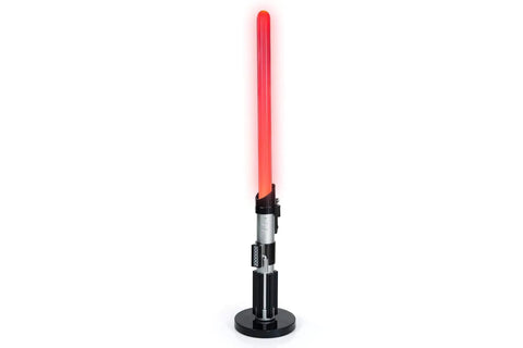 Darth Vader LED Lightsaber Lamp 24 Inch Tall Desk Night Light Star Wars Decor Red Blade Standing Light For Home Office Bedroom Mood Lighting Geeky Collectible Gift For Fans