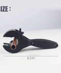 Ratcheting Tubing Cutter For Tight Spaces One Quarter To Seven Eighths Inch Two In One Close Quarters Tube Cutter For PVC PPR And Plastic Hoses Includes Gloves, side view showing size dimensions.