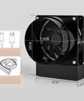 Badass Portable Rechargeable Welding Smoke Extractor With Sweet Airflow Suction Arms And Type C Charging For Shop Ready Metalworking And Soldering Stations, compact fan design.