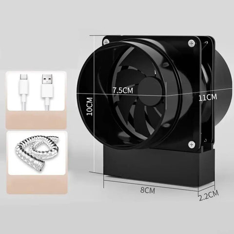 Badass Portable Rechargeable Welding Smoke Extractor With Sweet Airflow Suction Arms And Type C Charging For Shop Ready Metalworking And Soldering Stations, compact fan design.