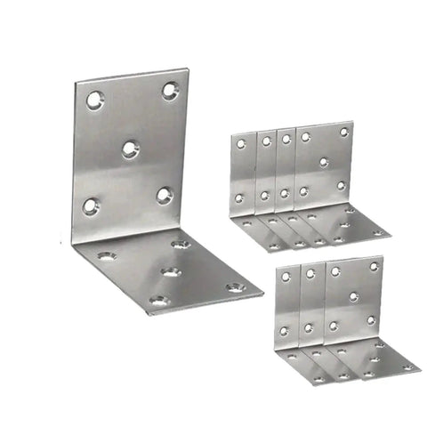 No Fuss L Shape Corner Brackets Pack Of 8 Rock Solid Stainless Steel Shelf Holders Rust Proof Furniture Braces built for heavy-duty use.