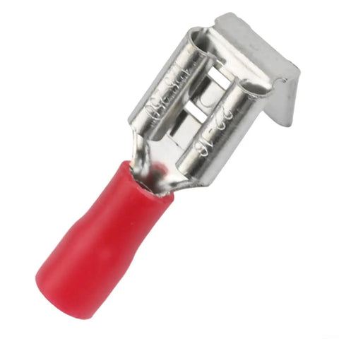 Heat Shrink Piggyback Spade Connectors Quick Disconnect Crimp Terminals Waterproof Electrical Kit For 22 To 10 AWG Splitting Wire Without Cutting Perfect For Cars Boats Or Motorcycles red insulated terminal