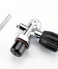 Durable Diving Tank Valve And Cylinder Adapter For 250BAR Underwater Gas Chrome Plated Brass Valve With Easy On Off Hand Wheel Grip