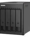 4 Bay Desktop Nas With Intel Quad Core Cpu Boosting To 2.9 Ghz Paired With 8Gb Ram, featuring four drive bays in a compact unit.