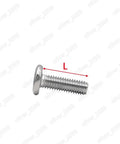Top Shelf 304 Stainless Steel Furniture Connector Bolts Hex Flat Head Allen Screws 5/16 Inch Thread 2 1/2 Inch Length 200 Pack showing lateral view.