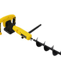 Cordless Post Hole Digger With 20V DC 350W Motor 550 RPM Auger includes 2000mAh battery and charger, yellow handle design