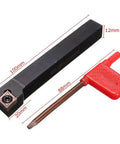Heavy Duty Lathe Tool Holder SCLCR1212H09 With Ten CCMT09T304 Carbide Inserts Wrench Included Ready To Roll For Finishing And Roughing Jobs Precise Tolerance Keeping Machining Smooth And Efficient, 12mm steel holder with wrench